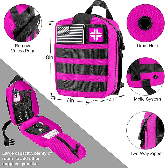 Gift for Father's Day Men Dad Husband,142 Pcs Survival Kit and First Aid Kit, Professional Emergency Kits Survival Gear and Equipment with Molle Pouch, for Men Women Camping Outdoor Adventures