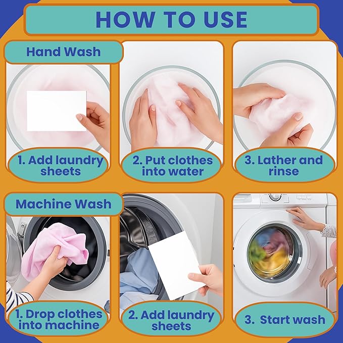 Travel Laundry Detergent Sheets, Portable Clothesline with Universal Sink Stopper – Lightweight Clothesline, Laundry Detergent Sheets & Sink Stopper best for Cruise, Hotel, Camping & On-the-Go Washing