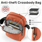 VADOO Sling Bag for Men Women, Anti Theft Crossbody Shoulder Bag with Zipper Lock, RFID Blocking & Waterproof for Travel