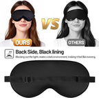 Sleep Mask, Silk Eye Mask for Sleeping with Adjustable Strap, Blindfold Eyeshade for Men & Women, Comfortable & Soft Eye Cover Eyeshade for Night Sleep（Black&Blue&Green&1 Laundry Bag）