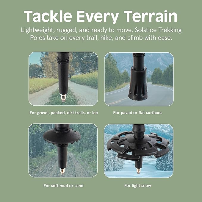 Retrospec Solstice Hiking Poles for Men & Women - Adjustable and Collapsible Lightweight Walking & Trekking Sticks - Aluminum w/Cork or Foam Grip