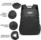 DUSLANG Anti-Theft Laptop Backpack, Black, 15.6-14-13 Inch Laptop Sleeve, USB Charging Port and Black TSA Lock