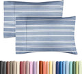 King Pillow Cases Set of 2 - Ultra Soft Hotel Quality Pillowcase Covers - Comfy Cozy Bedding for Women, Men, Kids & Teens - Machine Washable Pillow Protectors - 2 Pieces Set - King Size Blue Stripes