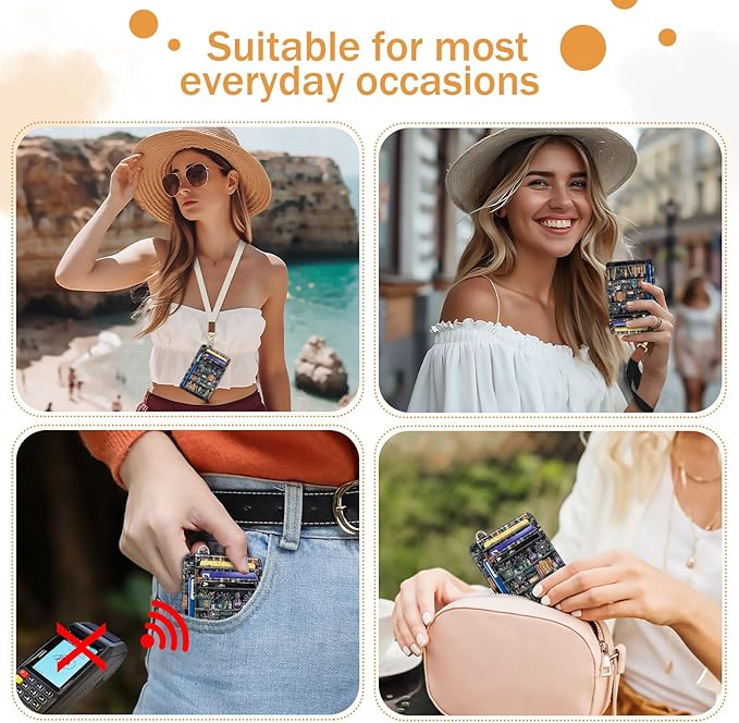 Yonlevres Goth Bookshelf Credit Card Holder RFID Wallet Women, Slim Wallet Front Pocket Small Card Holder, Funny Skull Gothic Case Organizer with ID Window PU Leather Witchy Gifts for Woman Girls
