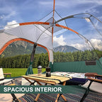 CAMPROS CP Tent 8 Person Camping Tents, Waterproof Windproof Family Tent with Top Rainfly, Large Mesh Windows, Double Layer, Easy Set Up, Portable with Carry Bag, for All Seasons