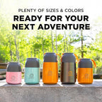 Vacuum Insulated Food Jar. Large 12oz Bowl incl. Folding Spoon, Cup. Wide Mouth Keep Hot & Cold Drinks Soup thermo Lunch Container for Adults. BPA-Free Stainless Steel, Leak Proof Antique Pink