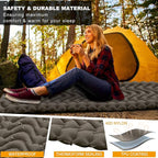 MEETPEAK Camping Pad, Foot Press Inflatable Sleeping Pad Extra Thick Lightweight Camping Sleeping Mat Ultralight Compact Waterproof Air Mattress for Outdoor Hiking Hammock Backpacking Sleeping Bag