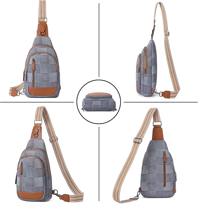 CLUCI Crossbody Bags for Women Men,Leather Sling Bag Cross Body Backpack for Woman Gifts for Women Birthday Unique