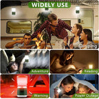 LED Camping Lantern Rechargeable, 2000LM Small Camping Lights Lantern with Redlight&20Hours Runtime&Stepless Dimming, Hurricane Emergency Lights for Power Outages, Waterproof, Camping Essentials,4pcs