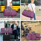 Vomgomfom Travel Duffle Bag for Men,65L 85L 115L Foldable Travel Duffel Bag with Shoes Compartment Overnight Bag for Men Women