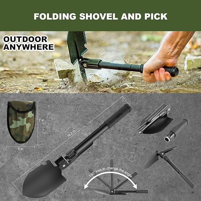 Gifts for Men Christmas Dad, Survival Kit, 150 PCS Survival Gear and Supplies Equipment with Trauma Bag, Molle Pouch Emergency Kit for Outdoor Camping, Hunting, Car, Home, Earthquake, Adventures
