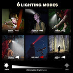 Mossy Oak 600 Lumens Rechargeable Headlamp, Lightweight LED Headlight with White & Red Light, Waterproof Head Lamp with Non-Slip Band, Dimmable & Memory Function for Camping, Running, Hiking, Outdoors