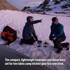 Sea to Summit Frontier Ultralight Collapsible One Pot Cook Set, 2-Person (1 Pot, 2 Bowls, 2 Cups)