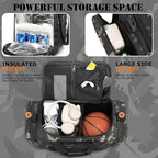 45L Gym Bag for Men & Women, Tactical Military Duffle Bag for Travel Weekender Gym Workout Deployment， Large Sports Bag for Hockey Football Baseball Soccer Basketball & Team training