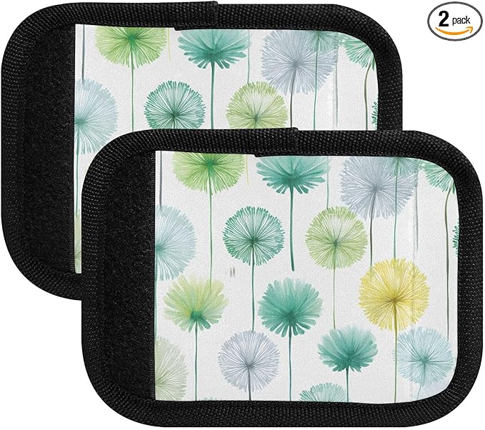 Watercolor Dandelion Luggage Handle Wrap for Suitcase Luggage Tags Handle Covers Identifiers Soft Decorations Travel Accessories 2 Pack