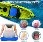 NEW-Vi Anti-Slip Kayak Seat Cushion - Double Thicken Gel Boat Cushion, Waterproof Kayak Gel Seat Cushion, Coccyx Sciatica Pain Relief, Kayak Accessories for Fishing, Kayak Fishing Accessories