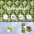 ONTYZZ Sleeping Pad Ultralight Inflatable Sleeping Pad with Built-in Foot Pump Upgraded Durable Compact Camping Air Pad for Hiking Traveling, Green