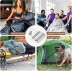 Kanayu 100 Pack Emergency Thermal Blankets Bulk 64 x 84 Disposable Foil Space Blankets for Survival First Aid Camping Hiking Outdoor