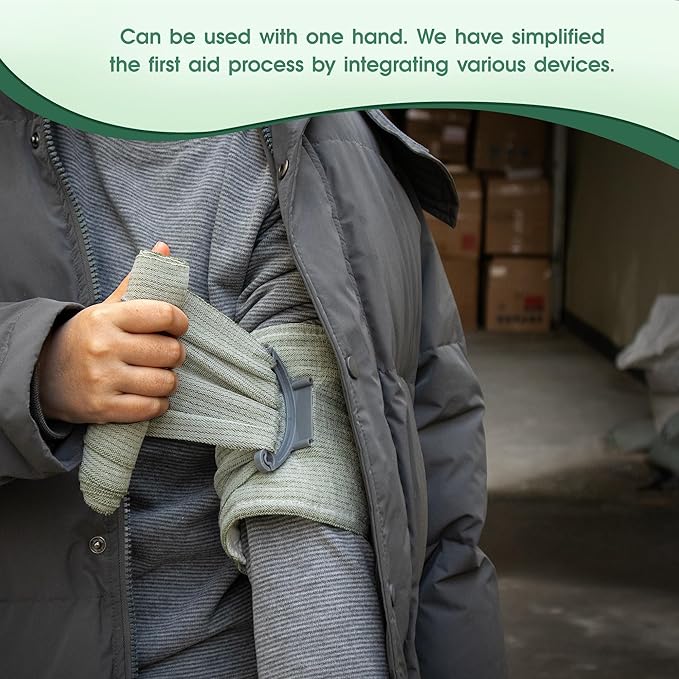 6 Inch 3 Packs Israeli Bandage - Emergency Bandage with Vacuum Sterile Package - for Wound Dressing, First Aid Kit, Medical Trauma Kit Refill