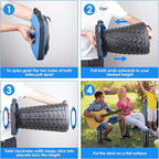 Collapsible Stool with Soft Removable Cushion & Waterproof Carry Bag - Lightweight Folding Stool, 485lbs Capacity, Portable for Adults, Camping, Fishing, Hiking, Outdoor, Travel