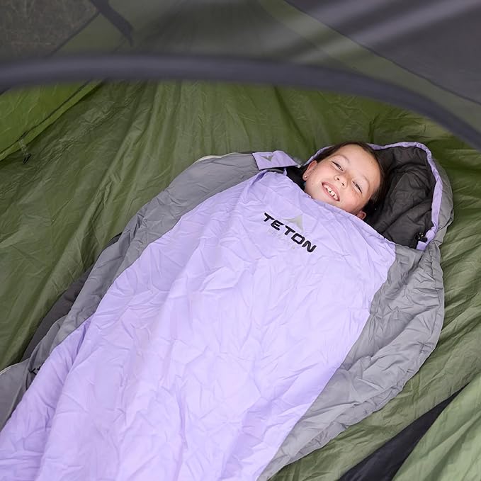 Teton 20F and 5F Degree Sleeping Bag; Lightweight, Warm Weather Mummy Sleeping Bags for Adults and Kids, Camping, Backpacking, Hiking