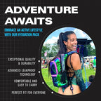 Sojourner Hydration Pack, Hydration Backpack - Water Backpack with 2l Hydration Bladder, Festival Essential - Rave Hydration Pack Hydropack Hydro for Hiking, Running, Biking, Festival Gear
