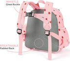 STEAMEDBUN Corduroy Toddler Backpack for Girls 2-4: Kids backpack for Boys Girls - 12 inch Preschool Kindergarten Backpacks - Strawberry