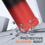 40 oz Insulated Water Bottle with Straw& Spout 2-in-1 Lid, Triple Wall Vacuum Stainless Steel Cold 48H, Leak Proof Sports Metal Flask Jug with Paracord Handle, Black Red