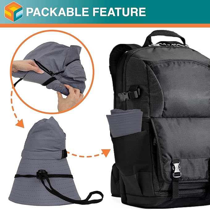 SUN CUBE Sun Hat for Men, Wide Brim Fishing Hat Neck Flap Cover Men, Women, Hiking, Camping, Sun Protection UV, Gardening