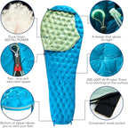 Ultralight Down Sleeping Bag for Adults, 1.92lbs 32-55F 650 Fill Down, Lightweight Compact Mummy Backpacking Sleeping Bag for Outdoor Camping and Hiking, Compressible -MFH500