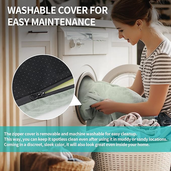 Memory Foam Camping Mattress Pad, Portable Sleeping Pad Roll Up Travel Mattress Waterproof Foldable Floor Cot Mattress Guest Bed for Sleepover