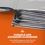 ANLOKE Emergency Blankets Mylar Thermal Blanket,(10 Pack) of Gigantic Space Blanket 84 * 64 in. Survival Blankets Heavy Duty Camping Gear,First Aid