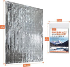 4 Pack -Large 82” x 62” Survival Emergency Mylar Thermal Blankets, Thermal Survival Blanket Perfect for Camping, Hiking, Body Insulation, Outdoors, Car Survival Kit, Bug Out Bag