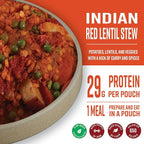 – Indian Red Lentil Stew | High Energy, All Natural Ingredients | Plant-Based & Non-GMO| Just Add Boiling Hot Water | 112g / 4oz (Pack of 1)
