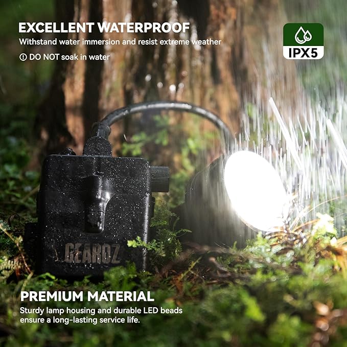 10W LED Coyote Hog Coon Hunting Lights, Rechargeable Hunter Headlamp, Waterproof 60000LUX Super Bright LED Predator Hunter Head Light & 3 Colors (White Red Green), 7 Position Switch