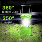 4-Pack LED Green Camping Lanterns, Portable Camping Lights, Outdoor Handled Lamps, Essential Emergency Lights for Power Outages, Hiking, Hurricane