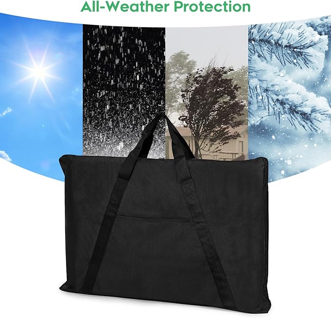 Griddle Cover Compatible with Weber Spirit 300 Series Griddle and Weber Genesis 300 Series Griddle, Full-Size Storage Bag with Durable Handles and Thickened Bottom, Black