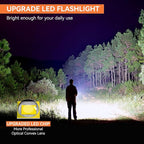 LETMY Tactical Flashlight S2000-2 Pack Bright Military Grade LED Flashlights High Lumens - Portable Handheld Flash Light, 5 Modes Zoomable Waterproof Flashlights for Home Emergency Camping- Orange