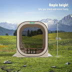 Pop Up Tent，Portable Canopy Tent with Mesh Mosquito Net, Screen House Room Canopy Shade Screen 6 x 6 FT with Carry Bag for Patio, Backyard, Sports & Outdoors Activities, Beige