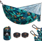NATUREFUN Ultra-Light Travel Camping Hammock | 300kg Load Capacity,Breathable,Quick-Drying | 2 x Premium Carabiners,2 x Nylon Slings Included | Outdoor Indoor Garden