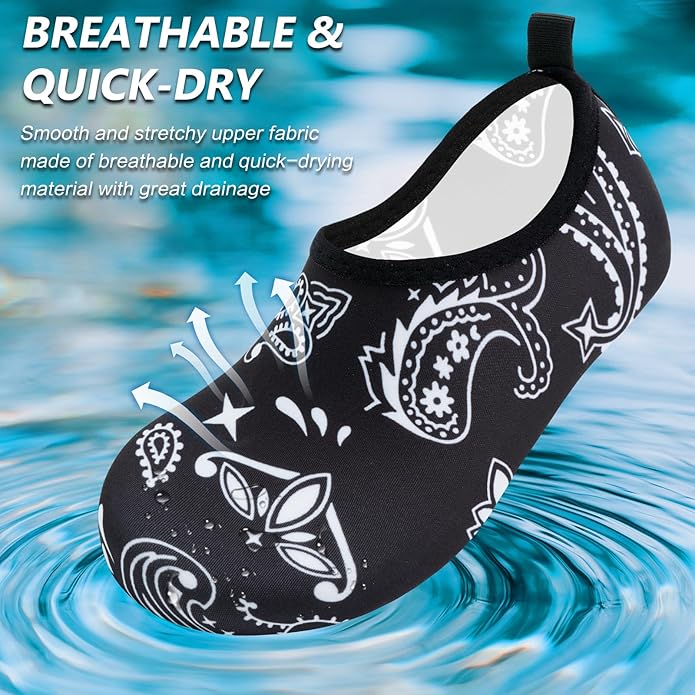 Deevike Water Shoes for Women Men Barefoot Quick-Dry Aqua Socks Slip-on for Beach Swim Surf Yoga Exercise