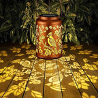 Solar Lanterns Outdoor Waterproof Garden Decor Birthday Gifts for Women Mom Grandma Hanging Lights Metal Decoration Outside for Yard, Patio,Backyard,Porch(Red Bird)