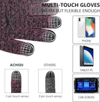Achiou Winter Gloves, Glove for Men Women, Upgraded Touch Screen Texting Warm Running with Thermal Soft Knit Lining