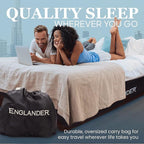 Englander Twin Air Mattress - Double High, 300 LB Capacity Luxury Camping Mattress with Built-in Pump, Microfiber, Waterproof