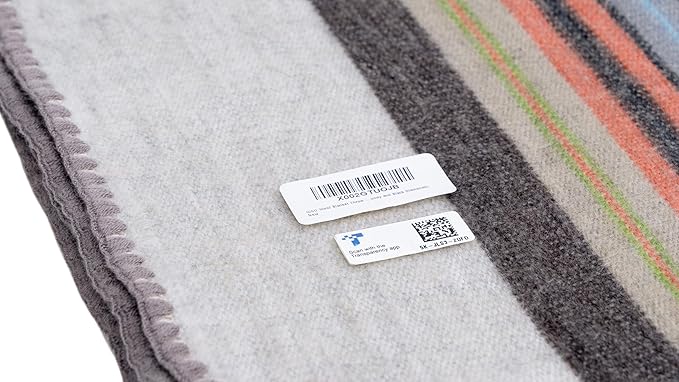 QISU Alpaca Wool Blanket Throw | Large, Beautiful, Warm, Variegated | 85 x 65 inches | Ultra-Soft, Hypoallergenic and Breathable | Non-Itchy or Scratchy Fabric (Relaxing Tans)