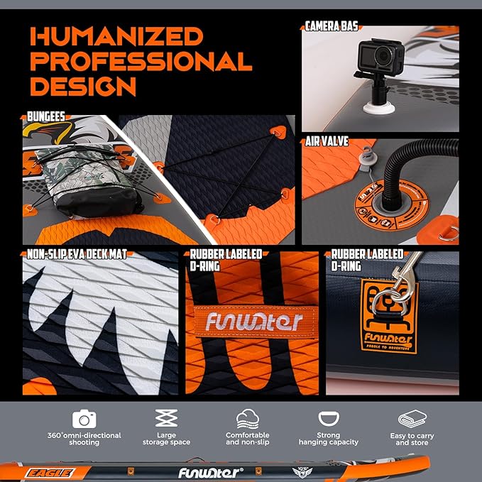 FunWater Stand Up Paddle Board Ultra-Light Inflatable Paddleboard with SUP Accessories for Adults & Youth of All Skill Levels