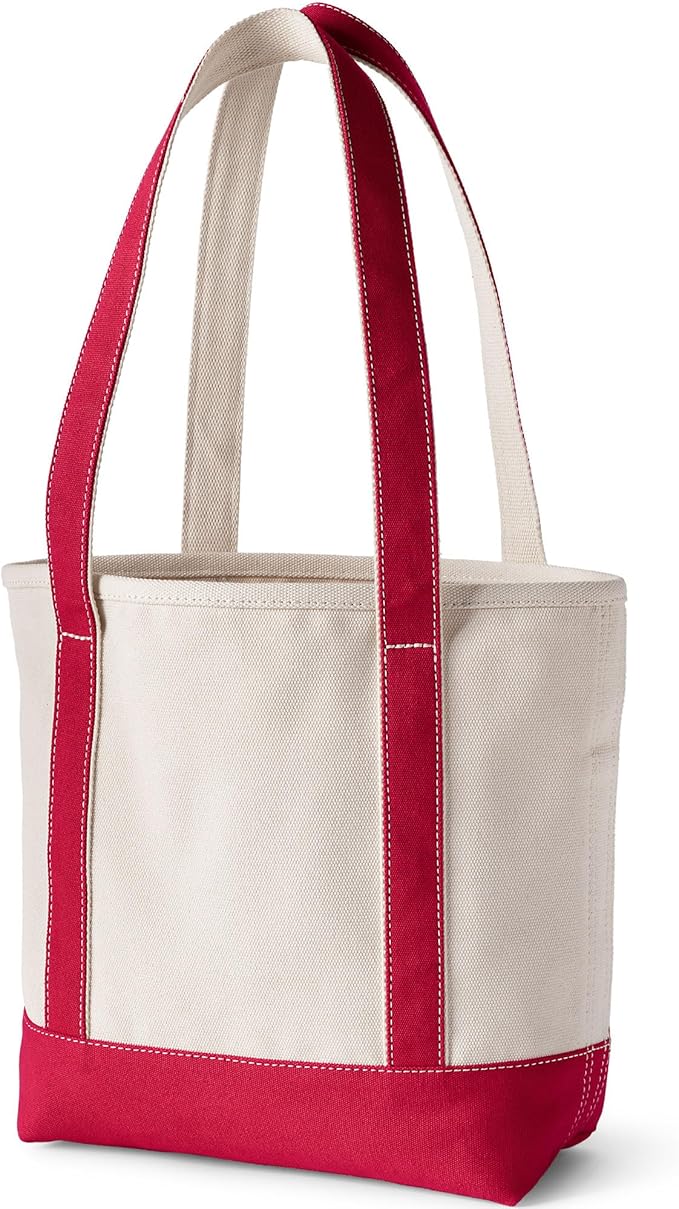 Lands' End Open Top Canvas Tote Bag