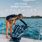 Nomadix Original Towel - Perfect for Beach, Pool, Travel, Camping, Yoga - Made with Recycled Materials - Super Absorbent - Sand Resistant- Aqua Blue - 72.5x30