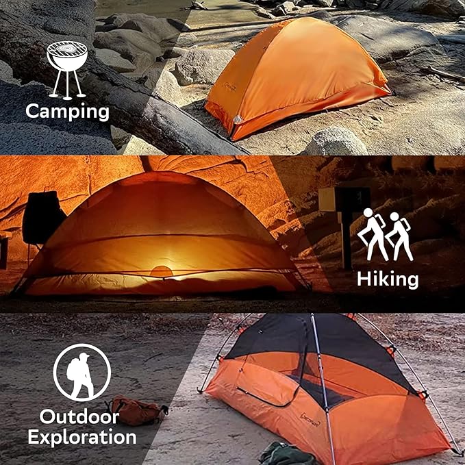 Clostnature Crux Lightweight Tent for Backpacking - 1/2/3/4 Person Ultralight Backpacking Tent, Waterproof Easy Setup Camping Tent, Hiking Tent for Outdoor, Hiking and Mountaineering