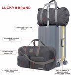 Lucky Travel Duffel Bags 65L, Gym Bag, Travel Bag & Large Duffle Bag for Men, Foldable Overnight Weekender Bags for Women & Men with Adjustable Shoulder Strap, Charcoal